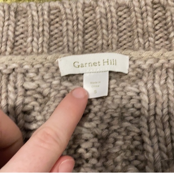 Garnet Hill alpaca wool fisherman cable-knit sweater NWOT - Picture 3 of 7